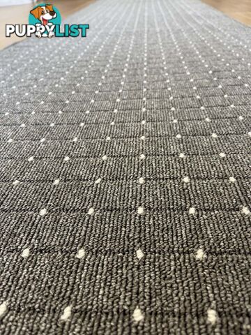 Roma Dots Dark Grey Hallway Runner 67CM Wide 16M 