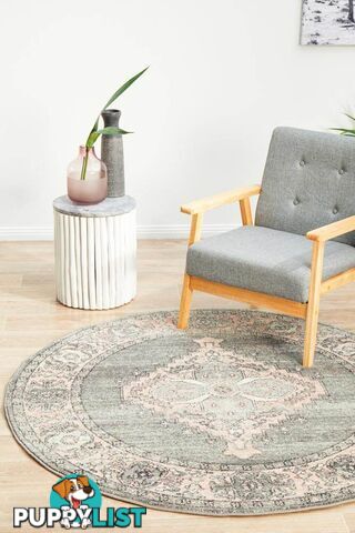 Avenue 703 Grey Round Rug 200X200CM  - AVE-703-GREY-200X200