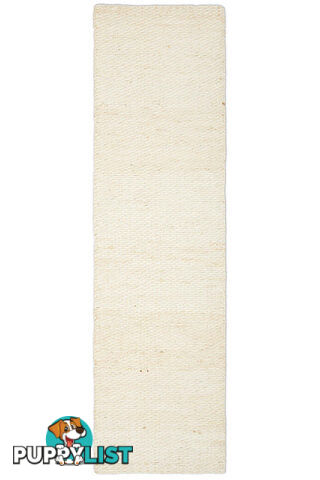 Jive White Runner Rug 400X80CM  - HIVE-WHT-400X80