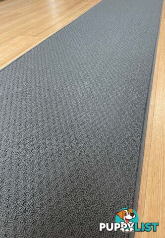 Phoenix Charcoal Hall Runner 67cm Wide Non Slip Backing 15M  - TANGO - GREY CHARCOAL