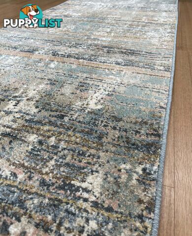 Beaufort Beige Blue Hallway Runner 80CM Wide 2M  - Beaufort Beige Blue 1011