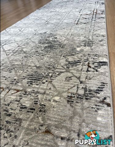 Alyssa Diamond Hallway Runner 80CM Wide 4M  - Alissa Multy Grey