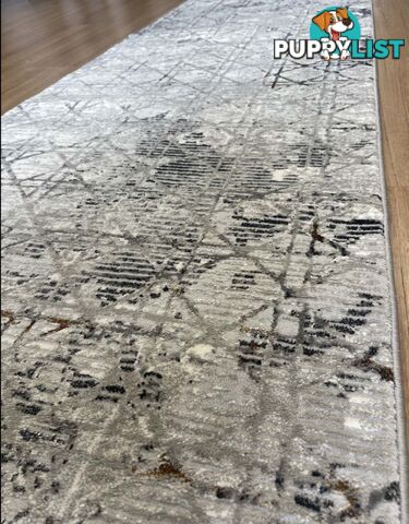 Alyssa Diamond Hallway Runner 80CM Wide 4.5M  - Alissa Multy Grey