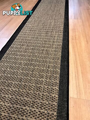 Suva Coffee Black 405 121 Hallway Runner Non Slip 11M  - 405-121