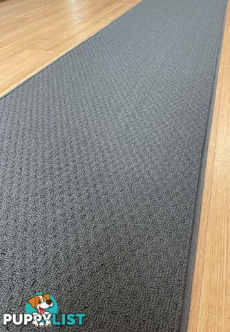 Phoenix Charcoal Hall Runner 67cm Wide Non Slip Backing 10M  - TANGO - GREY CHARCOAL 67CM