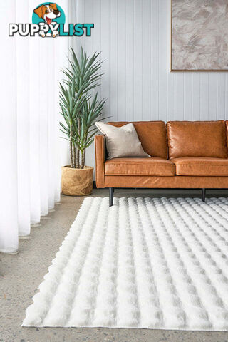 Bubble White - Machine Washable Rug 270X180CM  - BUB-WHITE-270X180