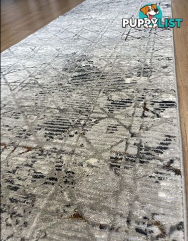 Alyssa Diamond Hallway Runner 80CM Wide 3.5M  - Alissa Multy Grey