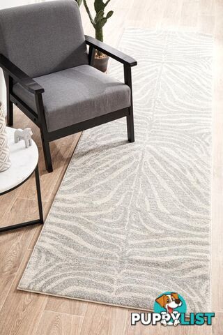 Chrome Savannah Silver Runner Rug 300X80CM  - CRO-SAV-SIL-300X80