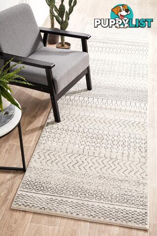 Chrome Harper Silver Runner Rug 400X80CM  - CRO-HPR-SIL-400X80