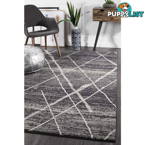 Oasis Noah Charcoal Contemporary Rug 330X240cm  - OAS-452-CHAR-330X240