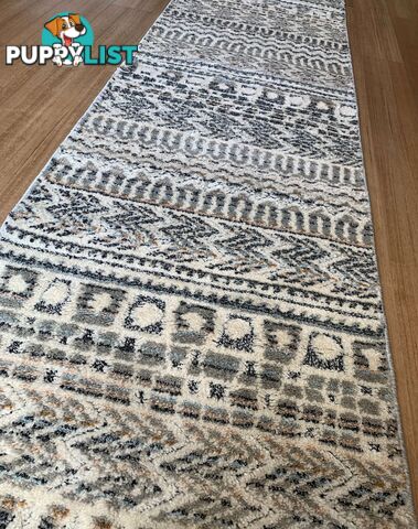 Boho Ivory Beige Hallway Runner 80CM Wide 2.5m  - Carvan Ivory Beige 8494