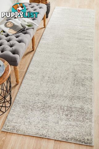 Evoke Shine Silver Transitional Runner Rug 500X80CM  - EVO-252-SIL-500X80