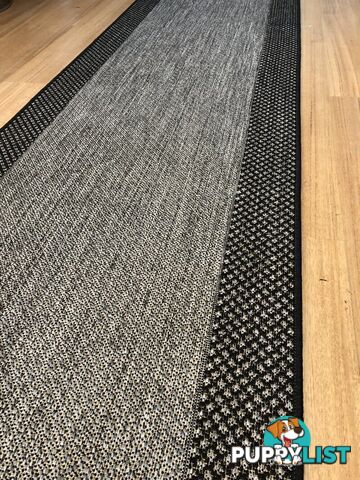 Chino 1584 Grey Black Hallway Runner Non-Slip 80CM wide 16M 