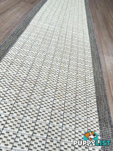 Suva Flat Woven Natural Cream 405 712 Hallway Runner Non Slip 10.5M  - 405-712