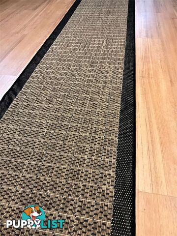 Suva Coffee Black 405 121 Hallway Runner Non Slip 7.5M  - 405-121