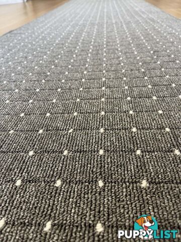 Roma Dots Dark Grey Hallway Runner 67CM Wide 15M 