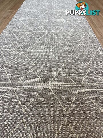 Roma Triangles Mocha Hallway Runner 80CM Wide 5M 