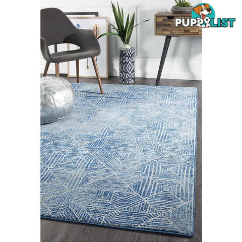 Oasis Kenza Contemporary Navy Rug 400X80cm  - OAS-457-NAVY-400X80