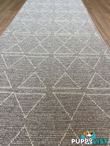 Roma Triangles Mocha Hallway Runner 80CM Wide 8M 