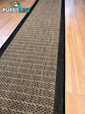 Suva Coffee Black 405 121 Hallway Runner Non Slip 9.5M  - 405-121