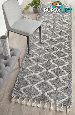 Saffron 22 Silver Runner Rug 200X80CM  - SAF-22-SIL-200X80