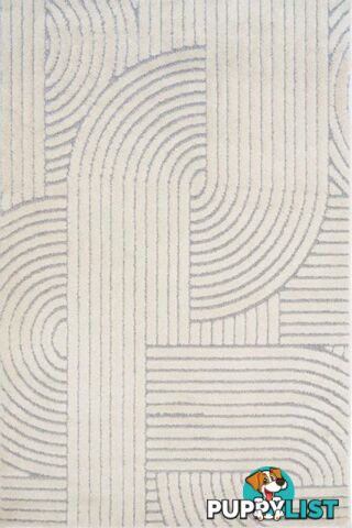 Marli Ivory light Grey Retro Rug 160x230cm  - BMARLI12417-IVOLTGRY