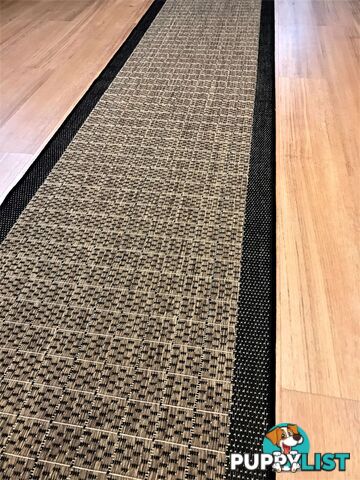 Suva Coffee Black 405 121 Hallway Runner Non Slip 12M  - 405-121