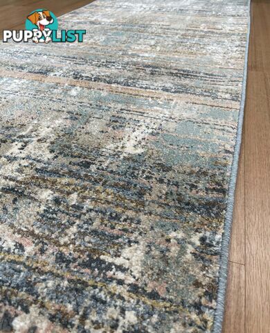 Beaufort Beige Blue Hallway Runner 80CM Wide 12.5M  - Beaufort Beige Blue 1011