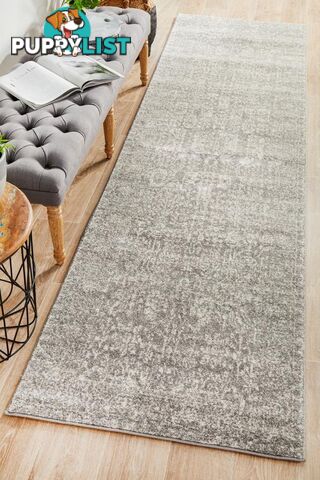 Evoke Homage Grey Transitional Runner Rug 300X80CM  - EVO-256-GREY-300X80