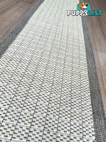 Suva Flat Woven Natural Cream 405 712 Hallway Runner Non Slip 16.5M 