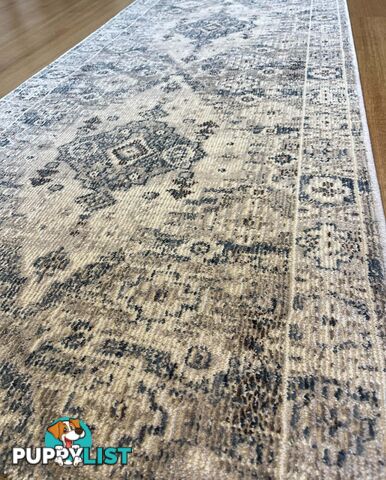 Serena Blue Grey Hallway Runner 80CM Wide 4M 