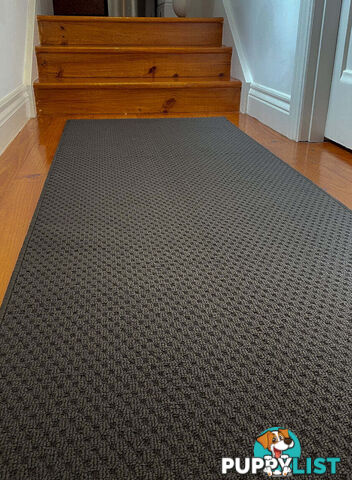 Phoenix Charcoal Hall Runner 80cm Wide Non Slip Backing 10M  - TANGO - GREY CHARCOAL