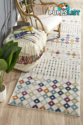 Mirage Peggy Tribal Morrocan Style Multi Runner Rug 400X80CM  - MIR-356-MUL-400X80