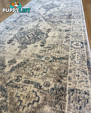 Serena Blue Grey Hallway Runner 80CM Wide 13M 