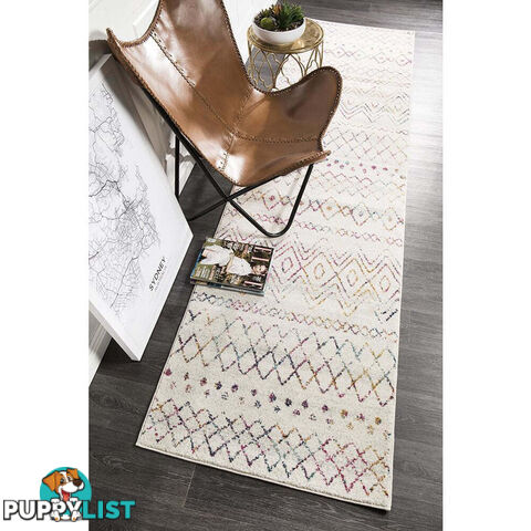 Oasis Nadia Multi Rustic Tribal Runner Rug 400X80cm  - OAS-453-MUL-400X80