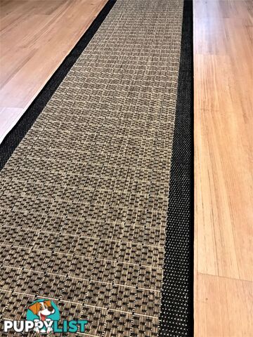 Suva Coffee Black 405 121 Hallway Runner Non Slip 8M  - 405-121