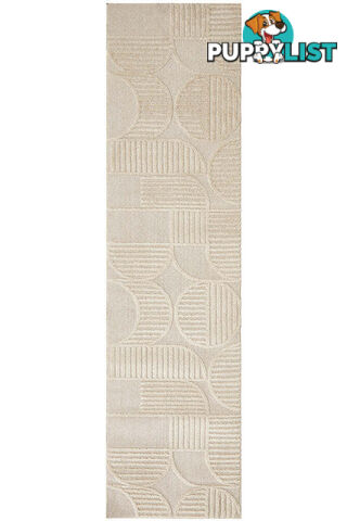 Lotus Leo Beige Runner Rug 400X80CM  - LOT-LEO-BEIGE-400X80