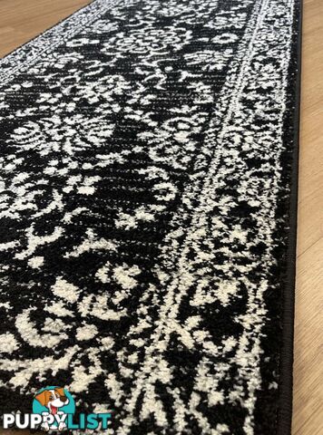 Seville Traditional Hallway Runner 80CM Wide 11.5M  - Axon-614682-black