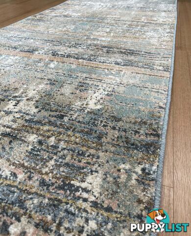 Beaufort Beige Blue Hallway Runner 80CM Wide 2.5m  - Beaufort Beige Blue 1011