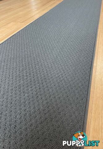 Phoenix Charcoal Hall Runner 67cm Wide Non Slip Backing 5.5M  - TANGO - GREY CHARCOAL 67CM