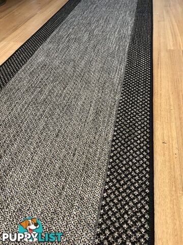 Chino 1584 Grey Black Hallway Runner Non-Slip 80CM wide 4M 