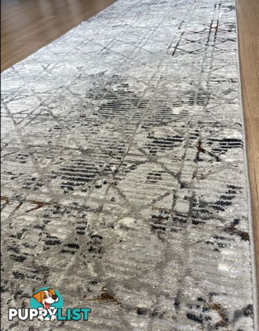 Alyssa Diamond Hallway Runner 80CM Wide 12.5M  - Alissa Multy Grey