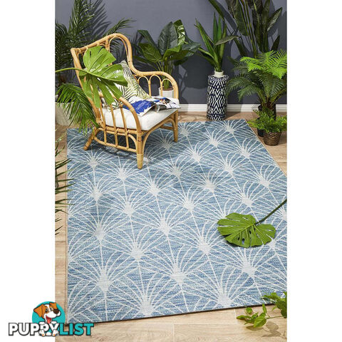 Terrace Fern Trellis Rug Blue 230X160CM  - TER-5502-BLU-230X160