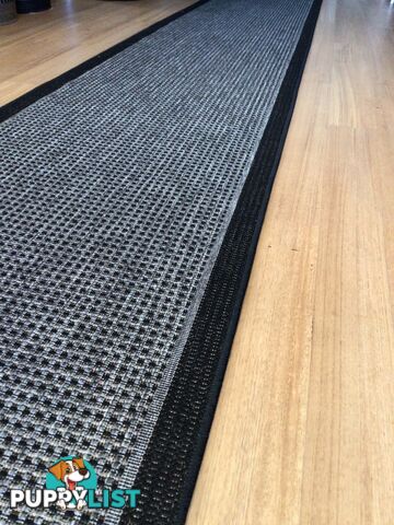 Chino 2822 Silver Black Hallway Runner Non-Slip 67CM Wide 16.5M  - Chino-2822-Silver-Black 67cm