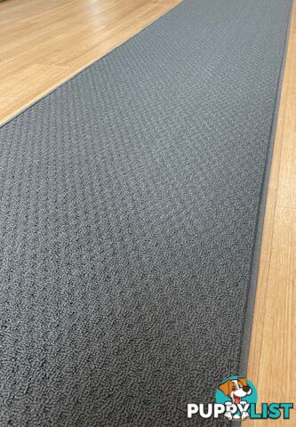 Phoenix Charcoal Hall Runner 67cm Wide Non Slip Backing 7M  - TANGO - GREY CHARCOAL 67CM