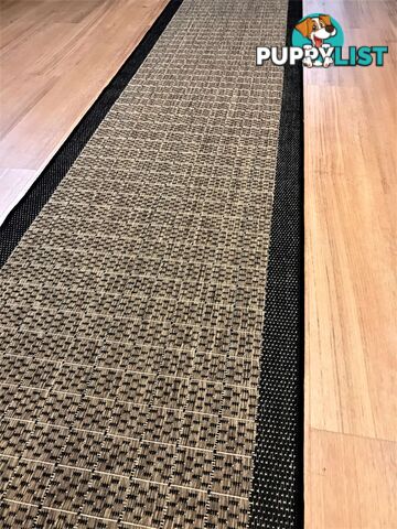 Suva Coffee Black 405 121 Hallway Runner Non Slip 17M  - 405-121