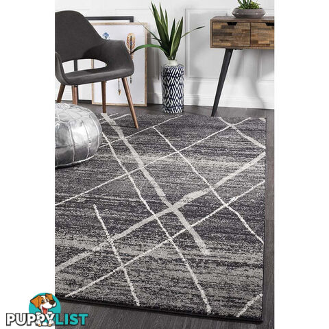 Oasis Noah Charcoal Contemporary Rug 230X160cm  - OAS-452-CHAR-230X160