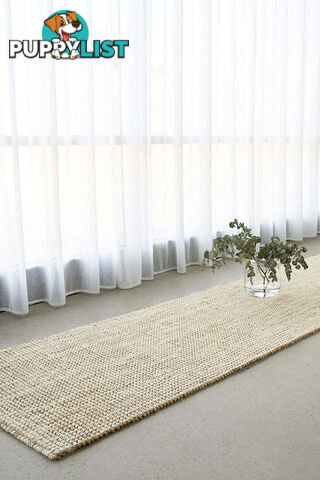 Madras Marlo White Runner Rug 400X80CM  - MAD-MARLO-WHT-400X80