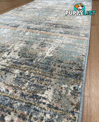 Beaufort Beige Blue Hallway Runner 80CM Wide 10M  - Beaufort Beige Blue 1011