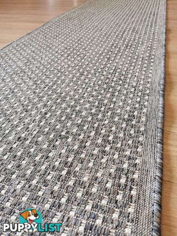 Sorrento Silver C Hallway Runner Non Slip 66CM Wide 16M  - Seaspray 3787 W71 E